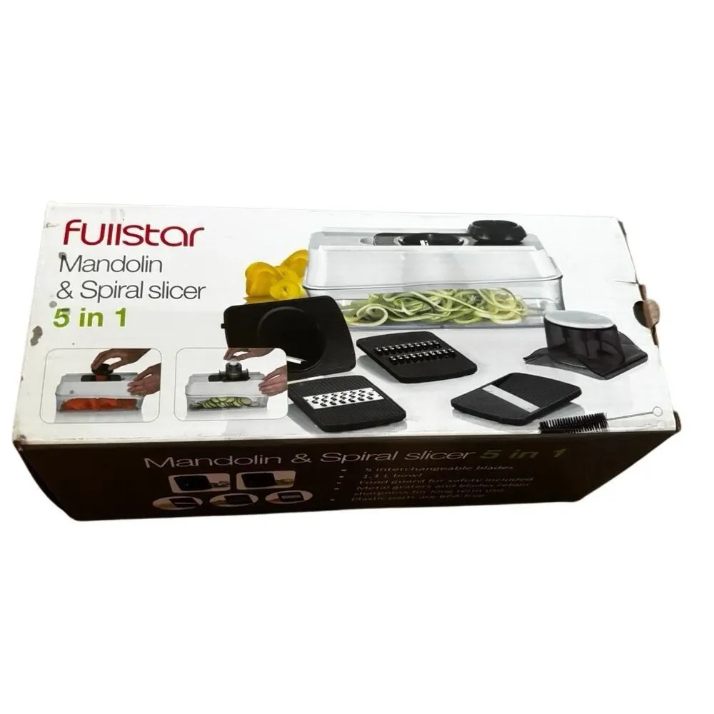 Fullstar 5-in-1 Mandoline & Spiral Slicer Set - Vegetable Cutter & Grater